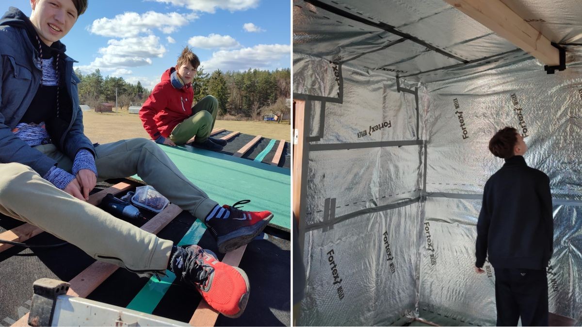 Stavba zašívárny – postup