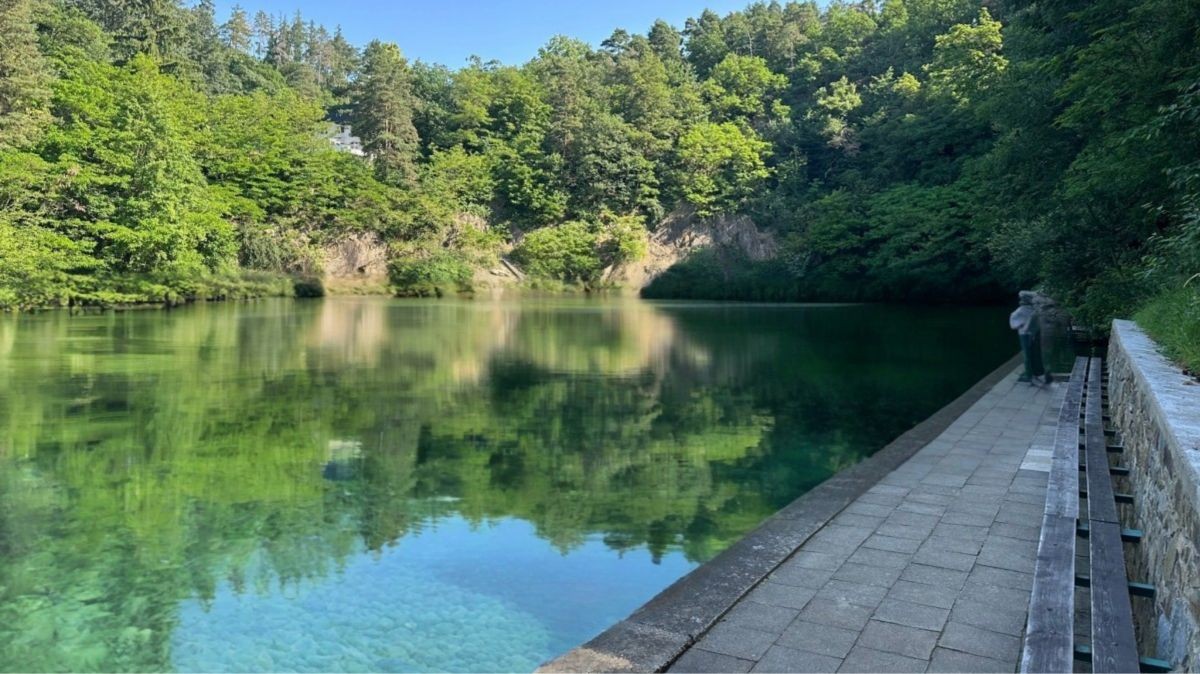 Zatopený lom na Moravě