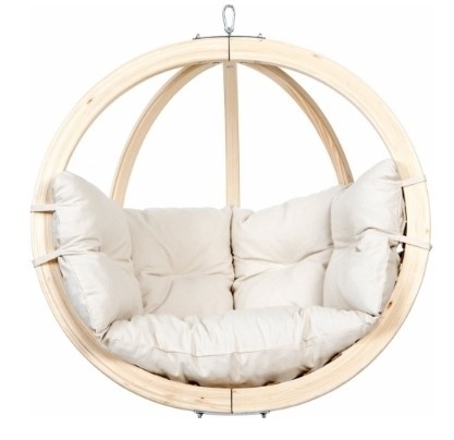 houpací křeslo do obývacího pokoje Globo chair natura