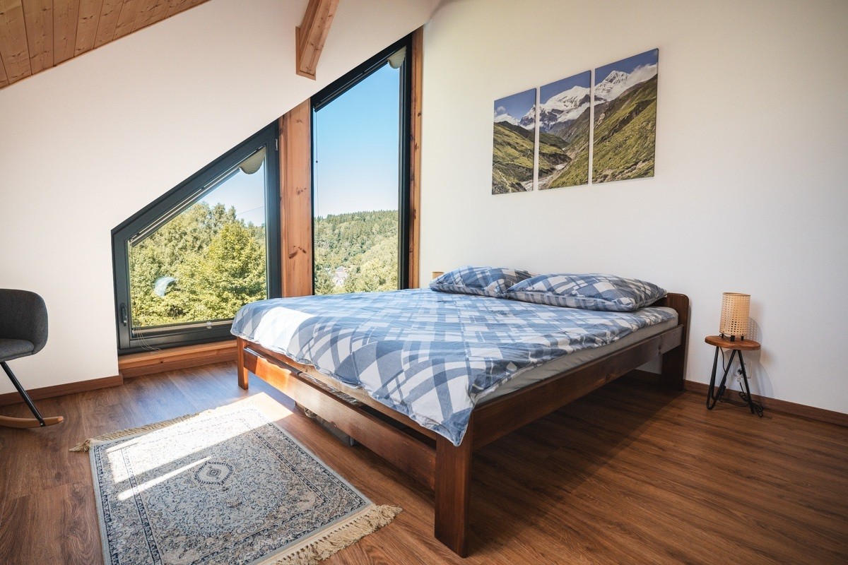 Moderní dřevostavba v Krušných horách