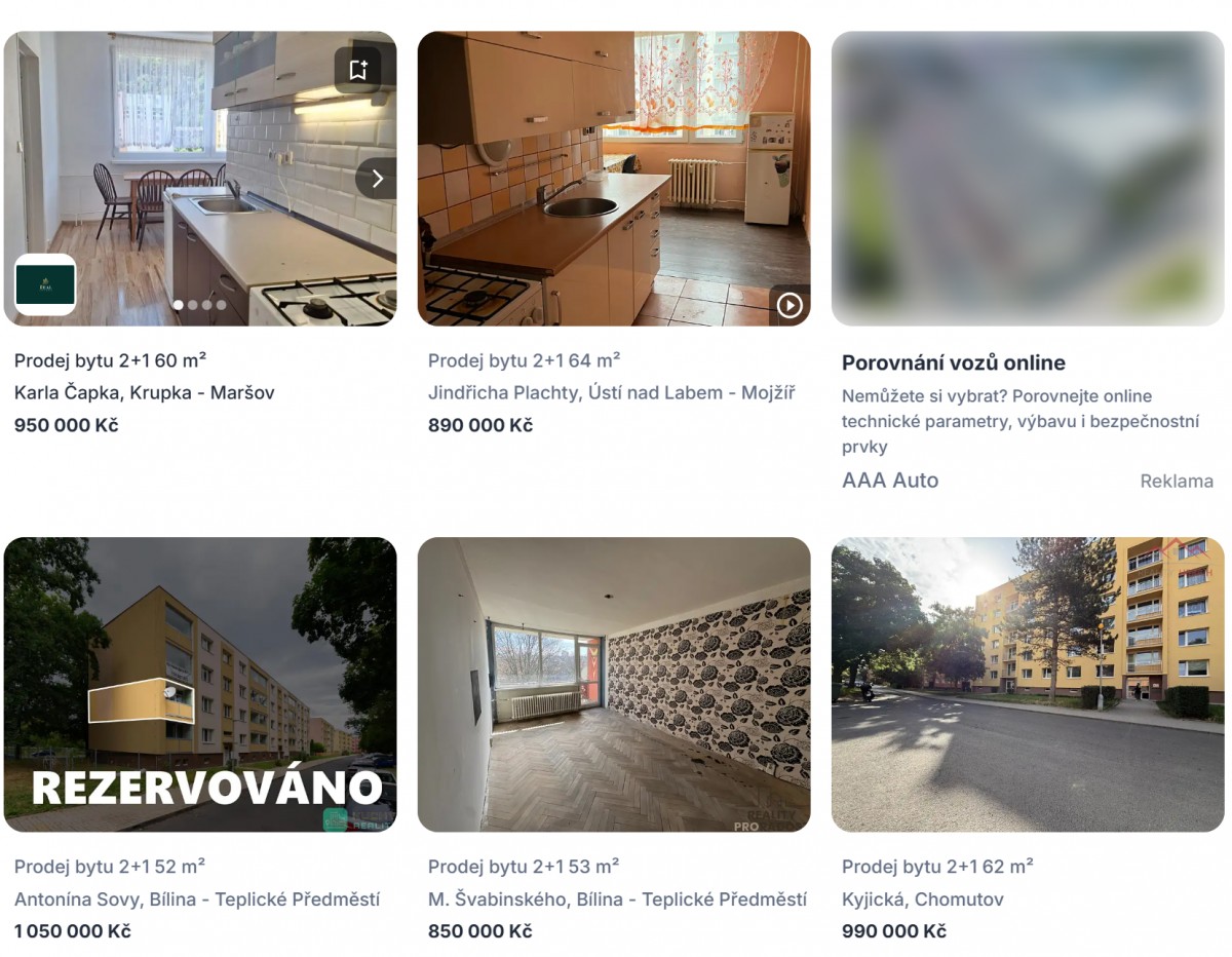 Byt 2+1 lze pořídit i pod 1 milion korun