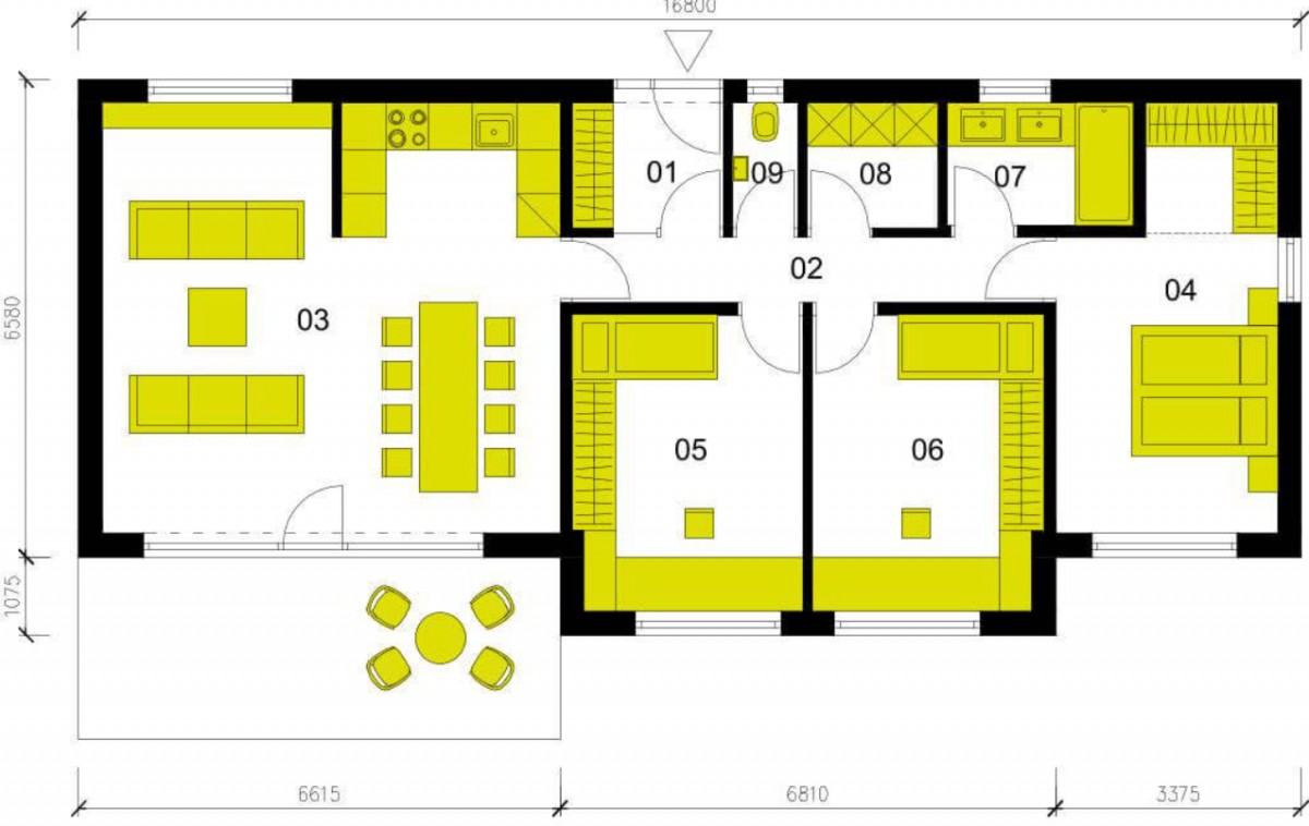 Moderní dům pro rodinu se dvěma dětmi