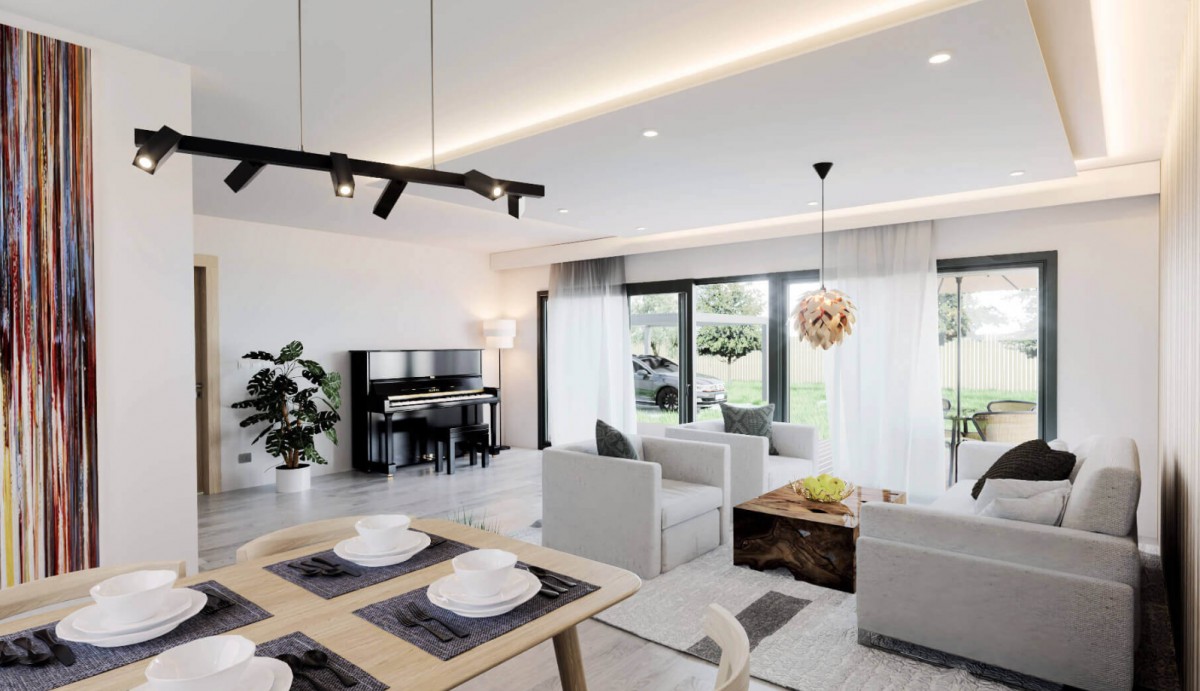 Moderní dům pro rodinu se dvěma dětmi