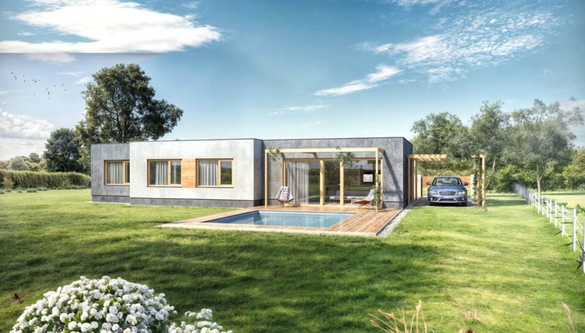 Moderní dům pro rodinu se dvěma dětmi