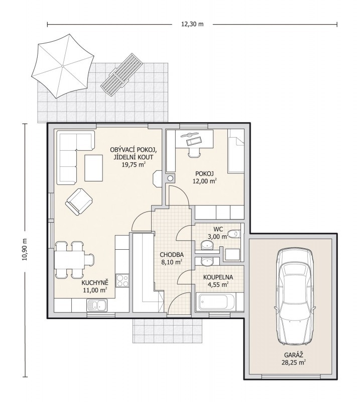 Rodinný dům s garáží