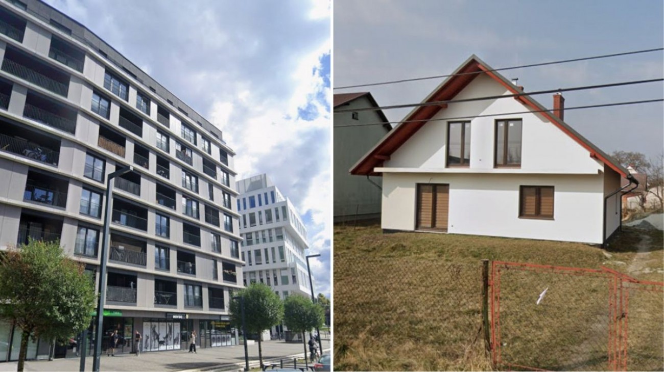 Příjmy a výdaje dvou rodin