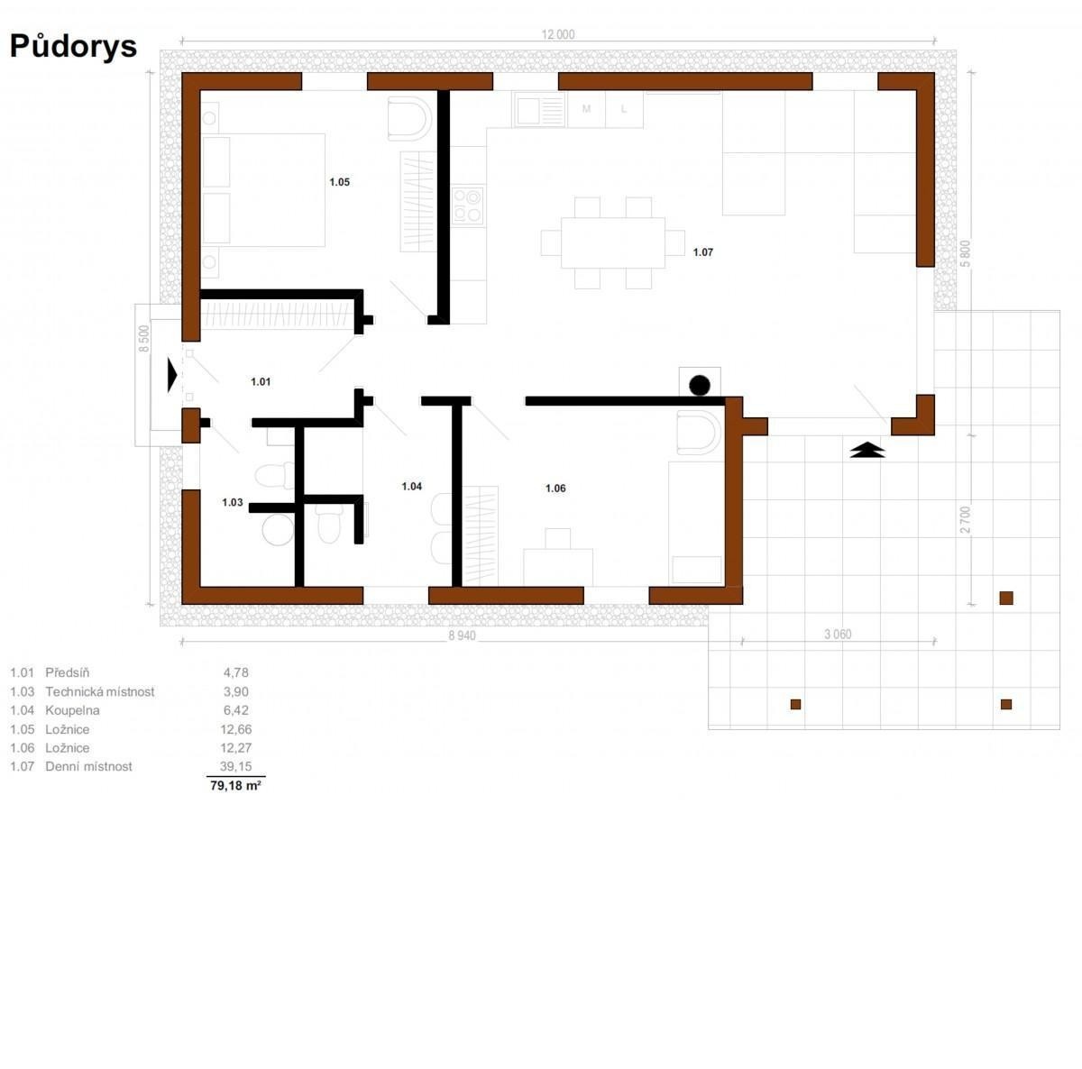 Moderní masivní dřevostavba