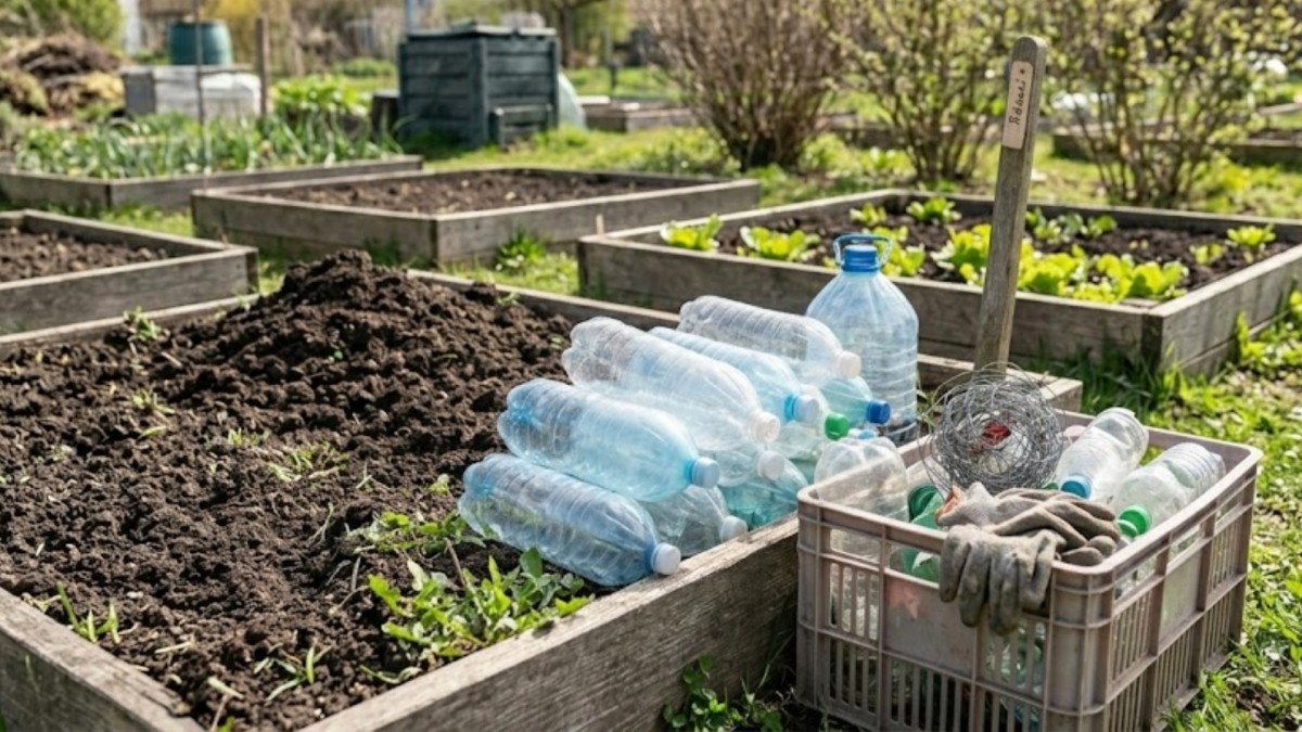 Skleníky z PET lahví ochrání sazenice před mrazem i slimáky