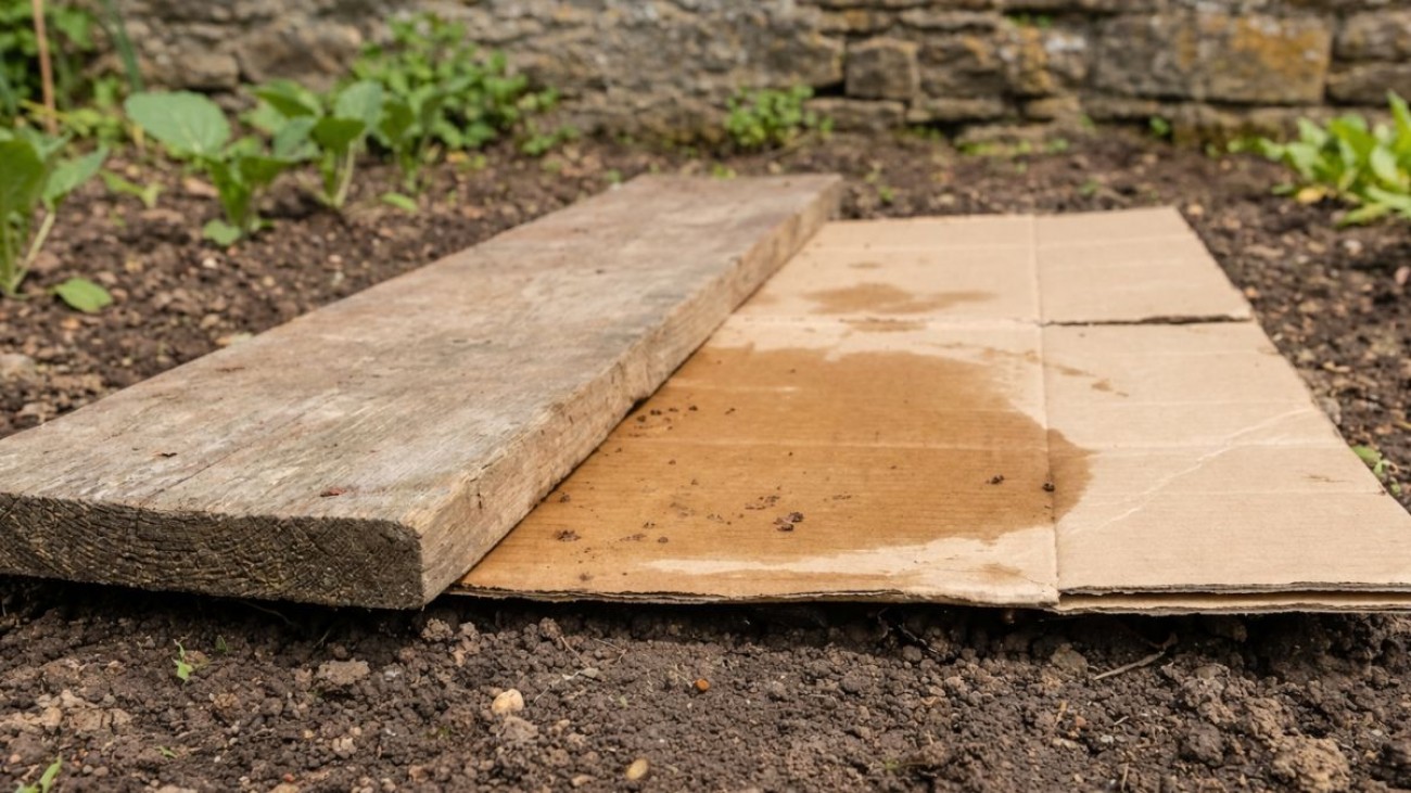 Zahradní past z prken