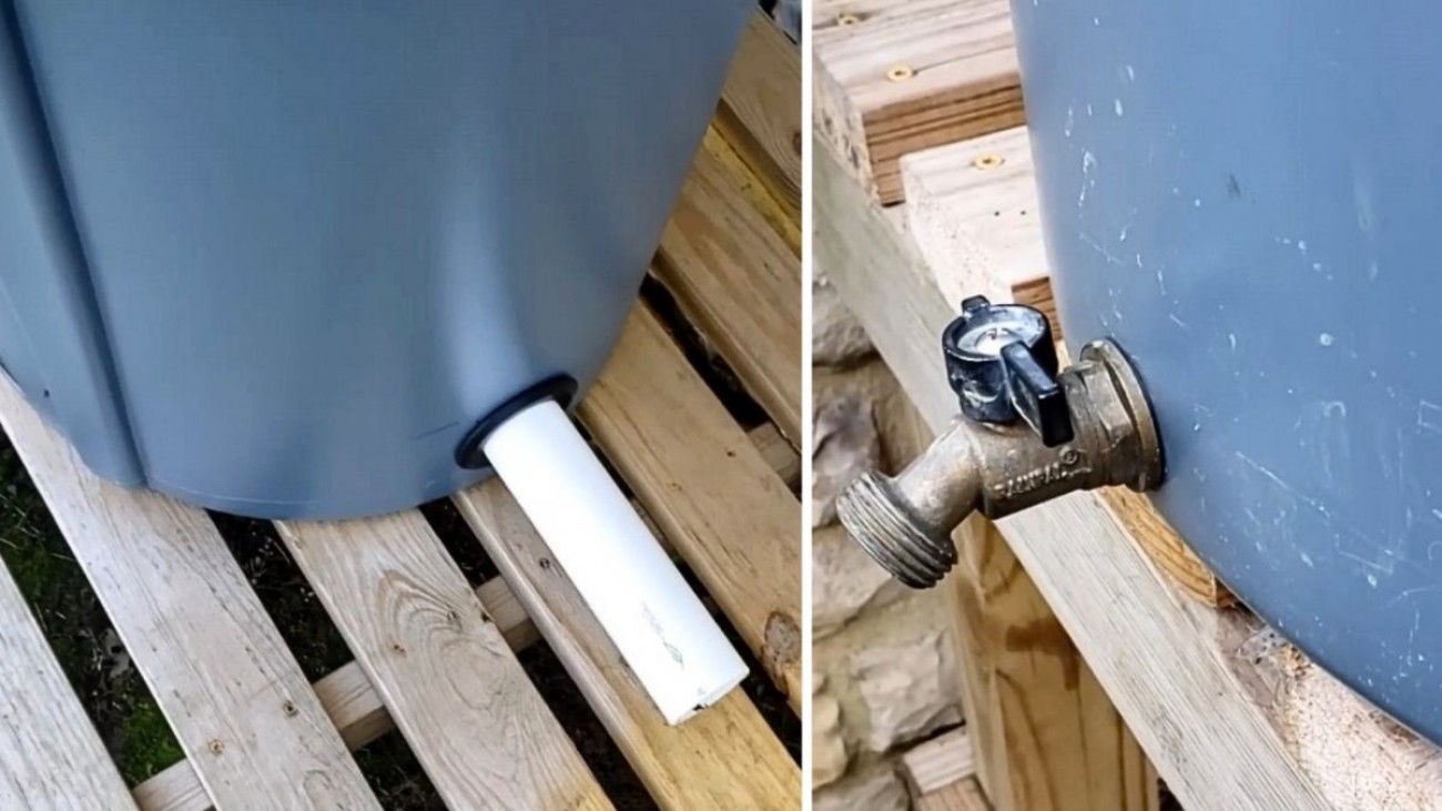 Nádrž na dešťovku z obyčejných barelů. Oproti kupované vyjde o desítky tisíc levněji
