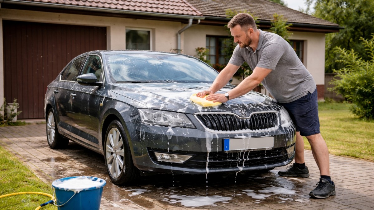 Umytí auta na vlastním dvorku může vyjít draho. Hrozí pokuta až 100 000 Kč