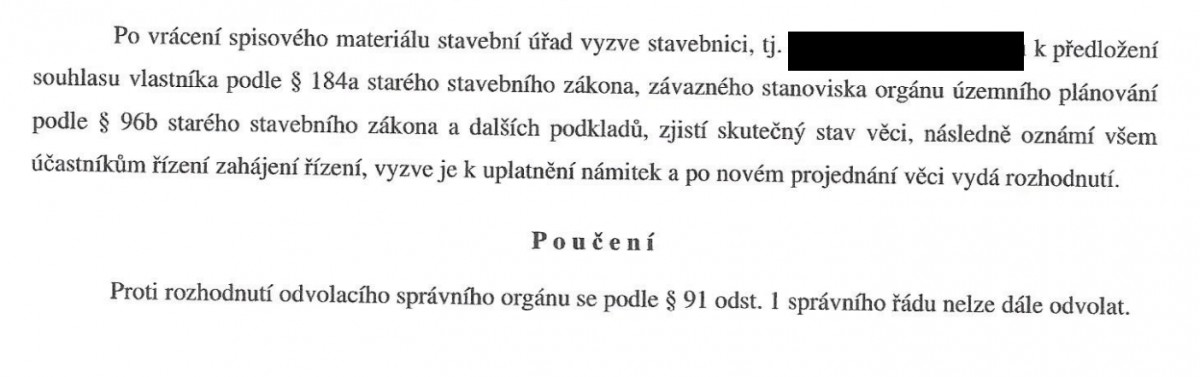 Mobilní dům bez povolení