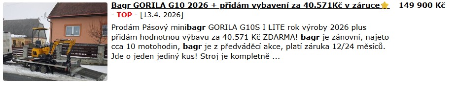 Měli jsme si koupit minibagr