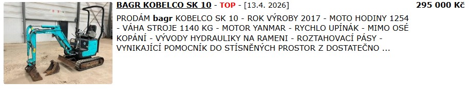 Měli jsme si koupit minibagr