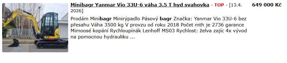 Měli jsme si koupit minibagr