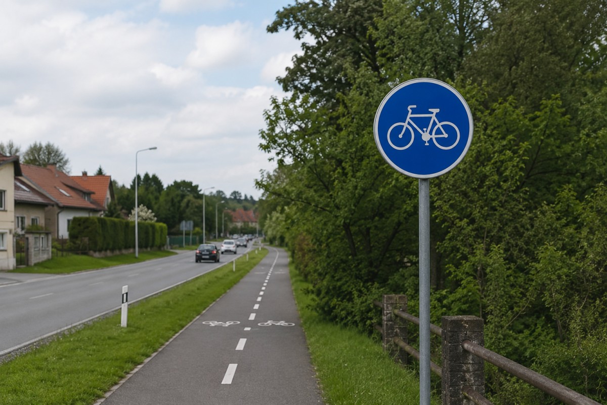Cyklisté na chodníku