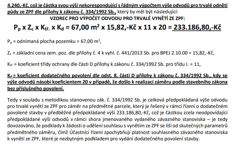 20 stran námitek kvůli sousedovu domu