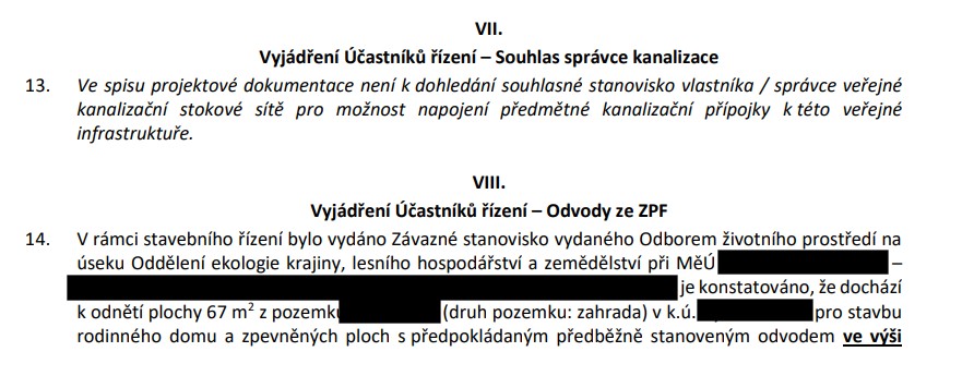 20 stran námitek kvůli sousedovu domu