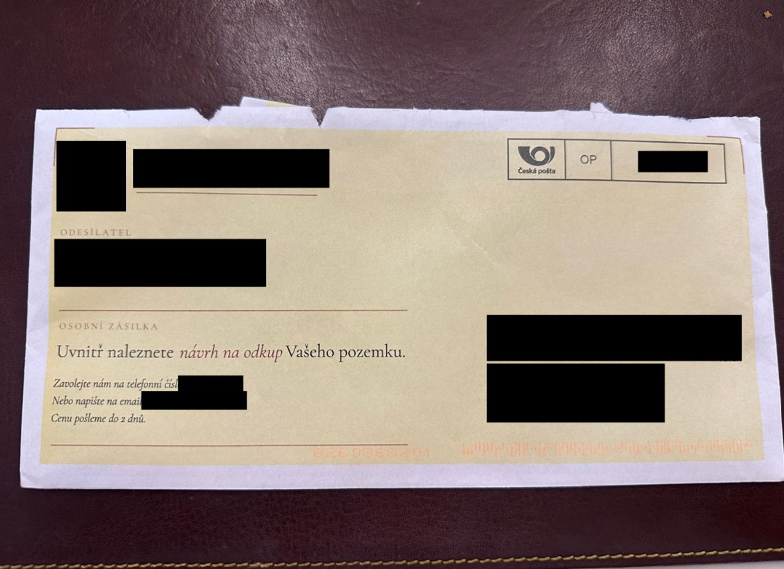 Návrh na odkup pozemku