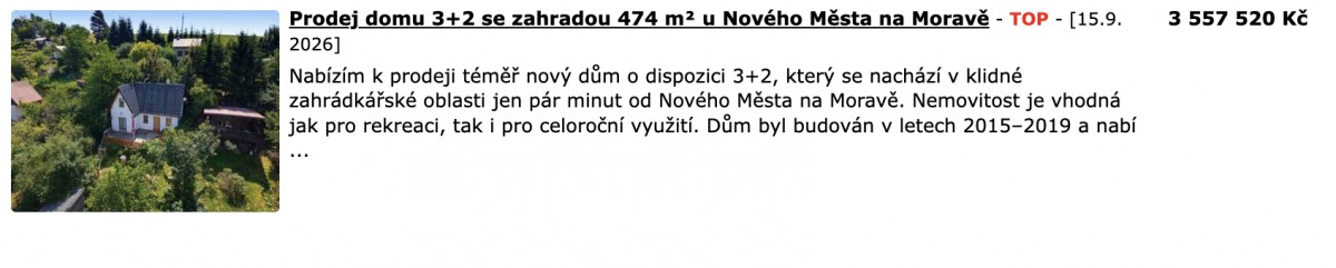 Rodinný dům za dobrou cenu