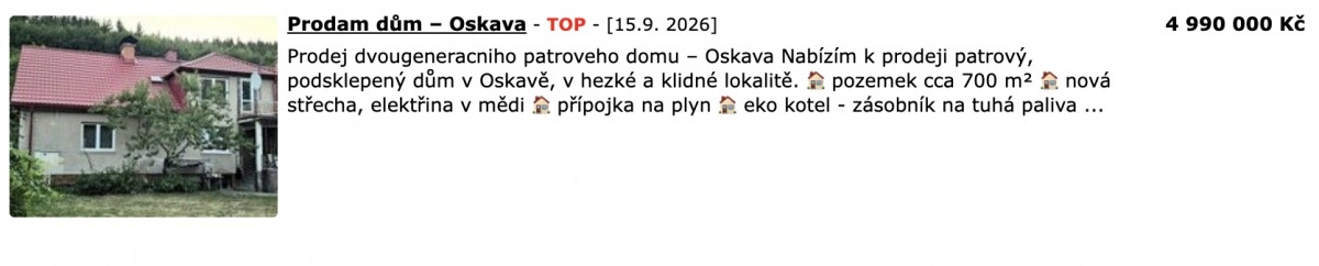 Rodinný dům za dobrou cenu