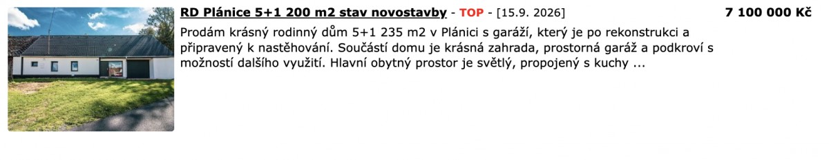 Rodinný dům za dobrou cenu
