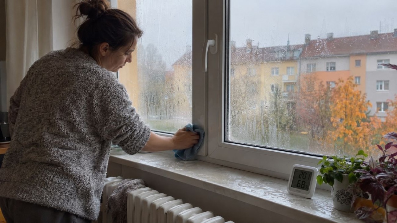 Otírání vody z parapetu a skla pomůže ochránit okno i okolní stěny, samotnou příčinu ale neřeší.