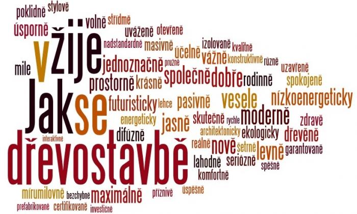 Jak se žije v dřevostavbě, nápis
