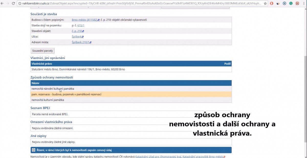 nahlížení do katastru nemovitostí