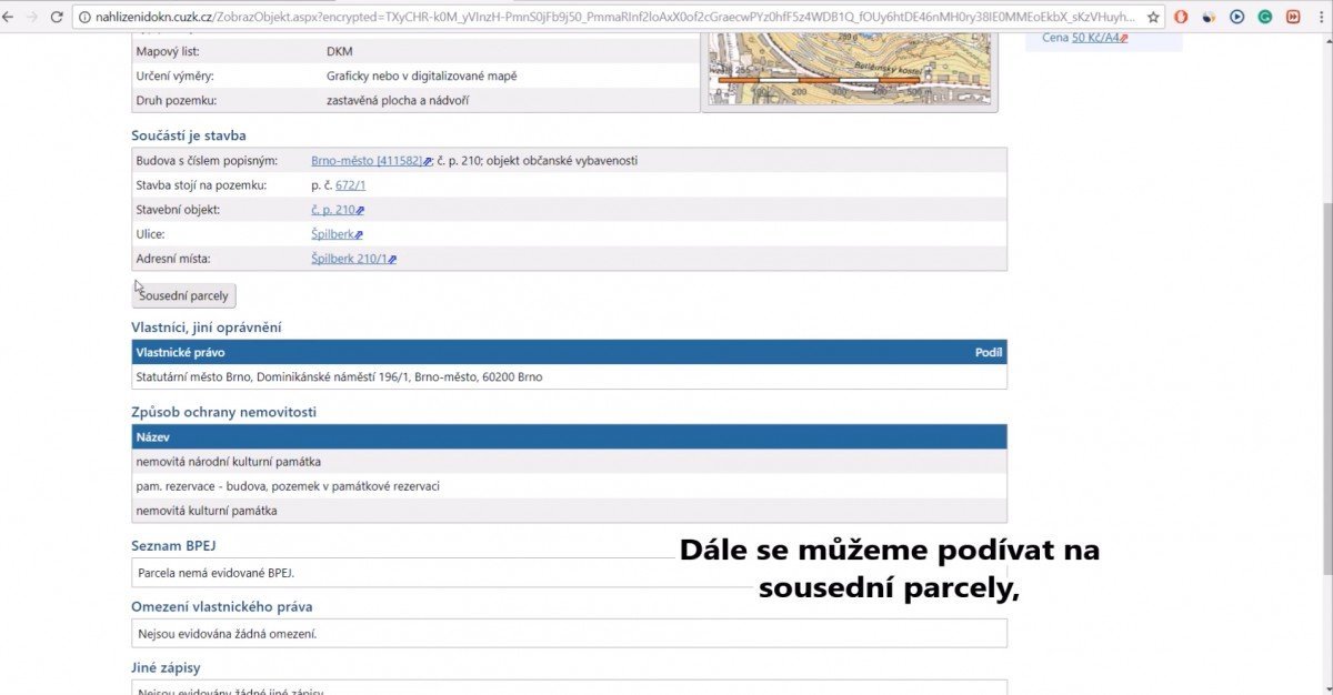 nahlížení do katastru nemovitostí