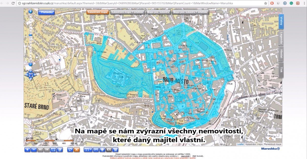 nahlížení do katastru nemovitostí