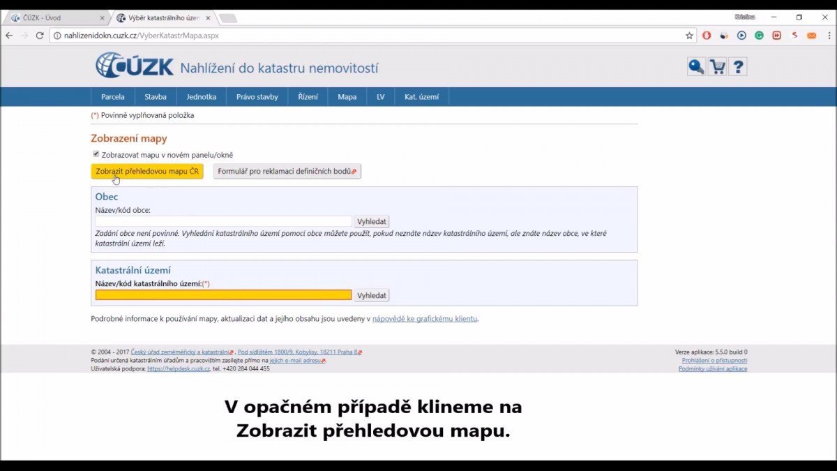 nahlížení do katastru nemovitostí