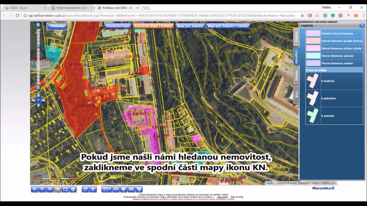 nahlížení do katastru nemovitostí