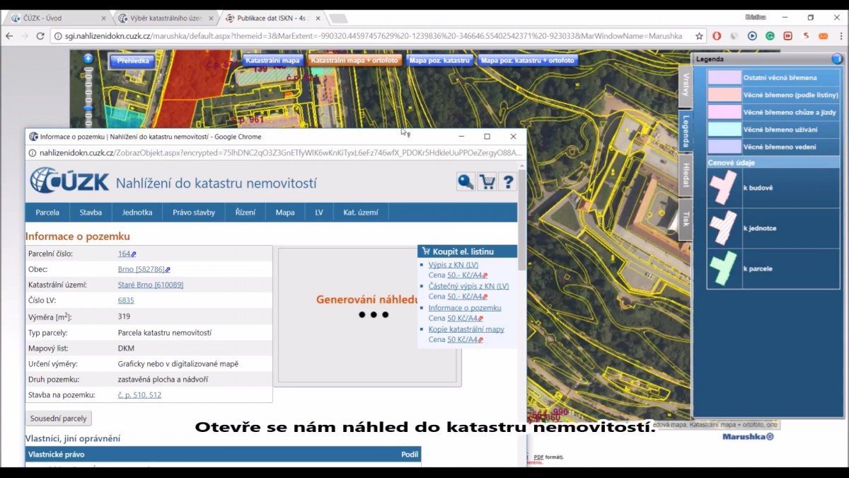 nahlížení do katastru nemovitostí