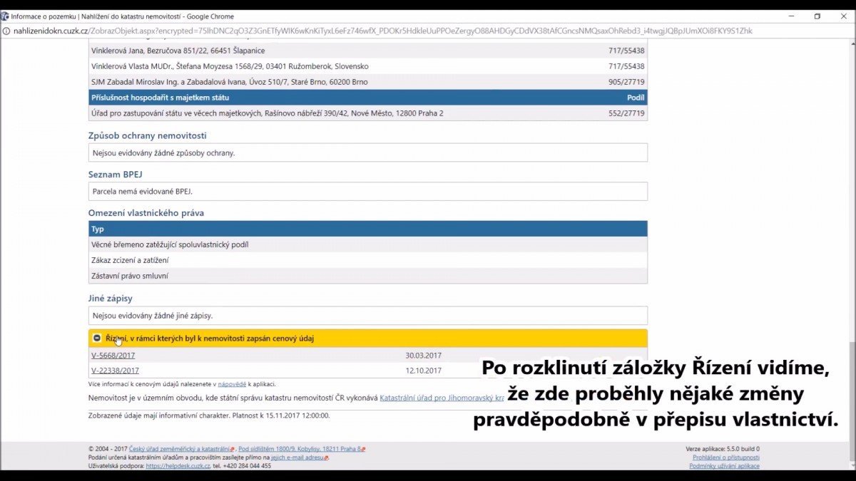 nahlížení do katastru nemovitostí